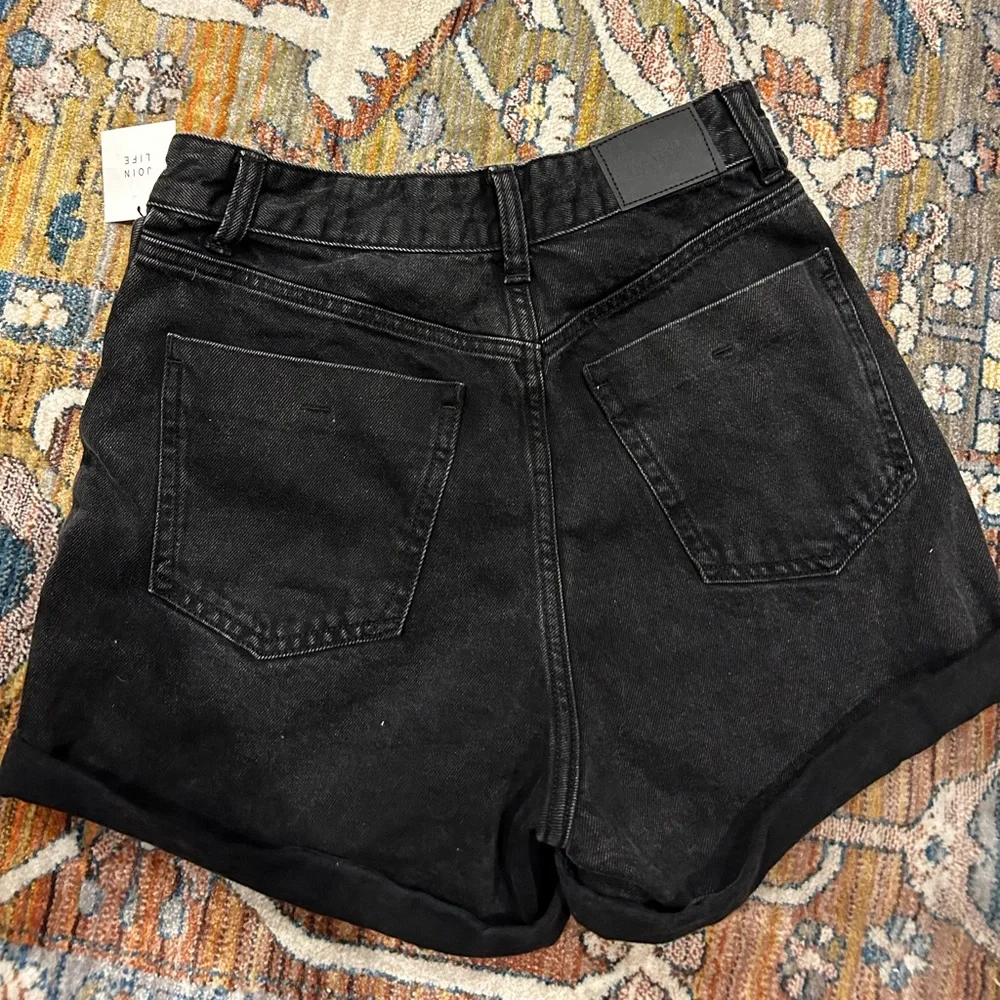 Zara black jean high waisted shorts - Picture 5 of 5